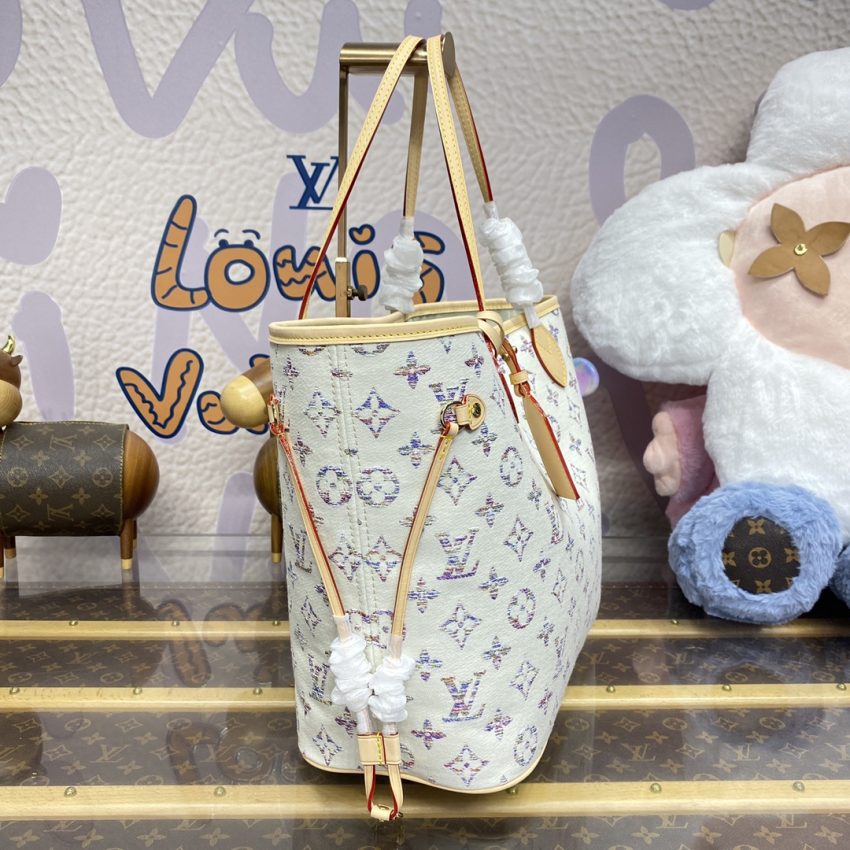 louis vuitton neverfull mm white 3