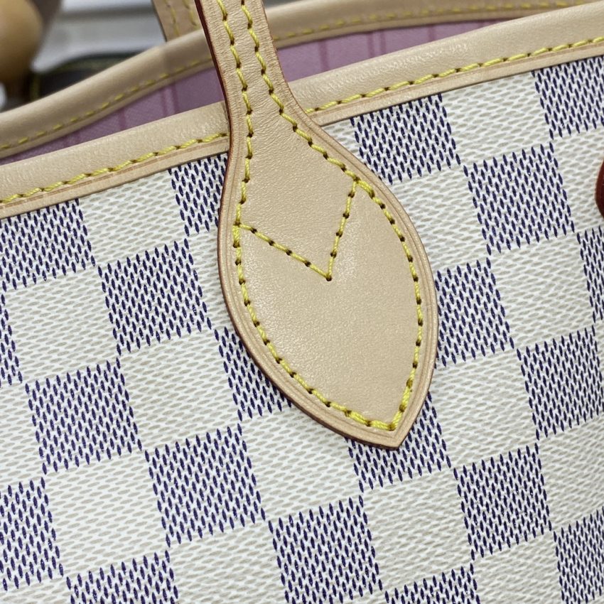louis vuitton neverfull mm white grid 2