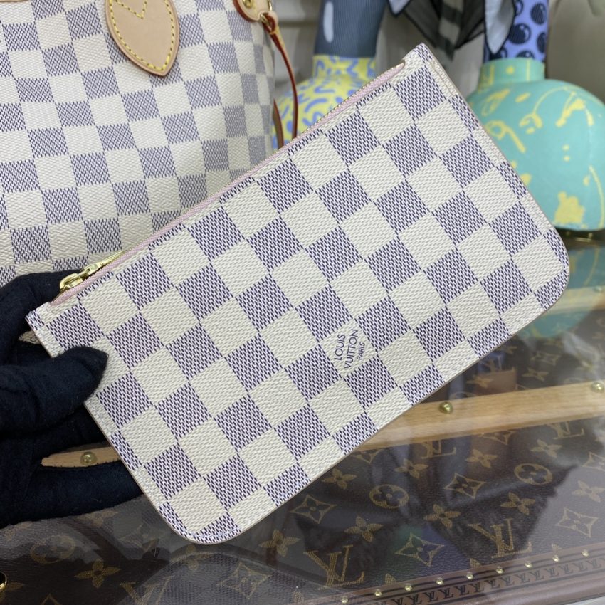 louis vuitton neverfull mm white grid 3