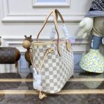louis vuitton neverfull mm white grid 5