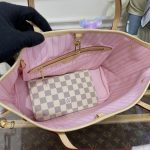 louis vuitton neverfull mm white grid 7