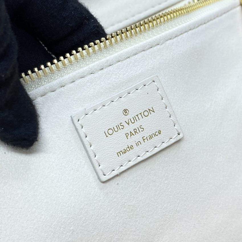 louis vuitton neverfull mm white orange 6
