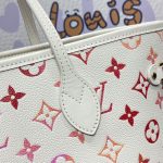 louis vuitton neverfull mm white orange 8