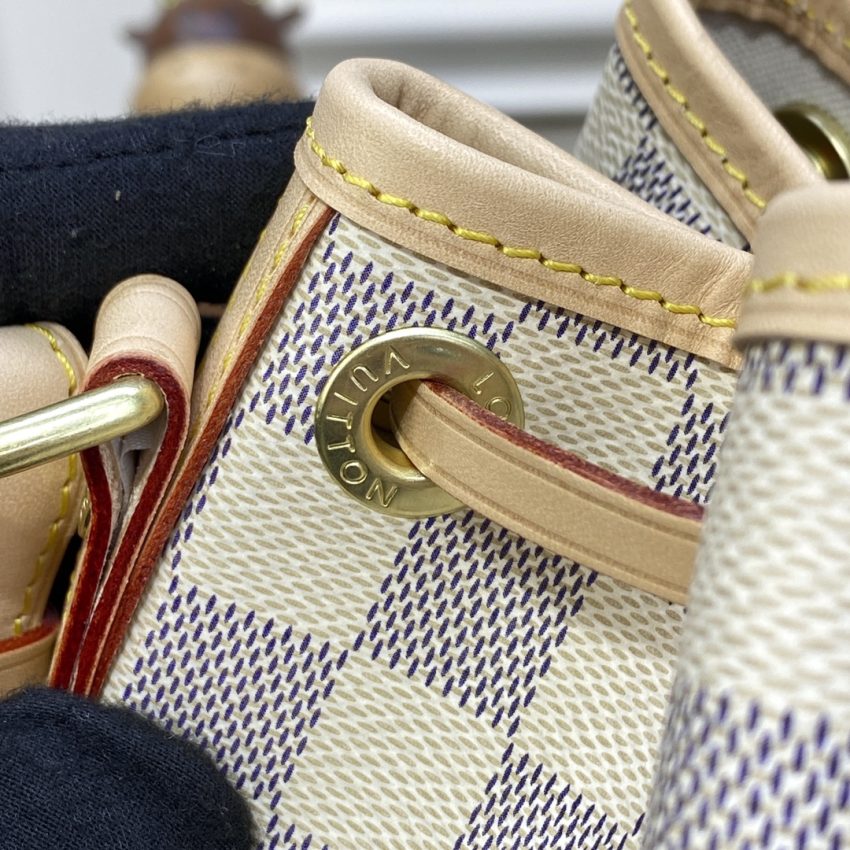 louis vuitton noe bucket white grid 6