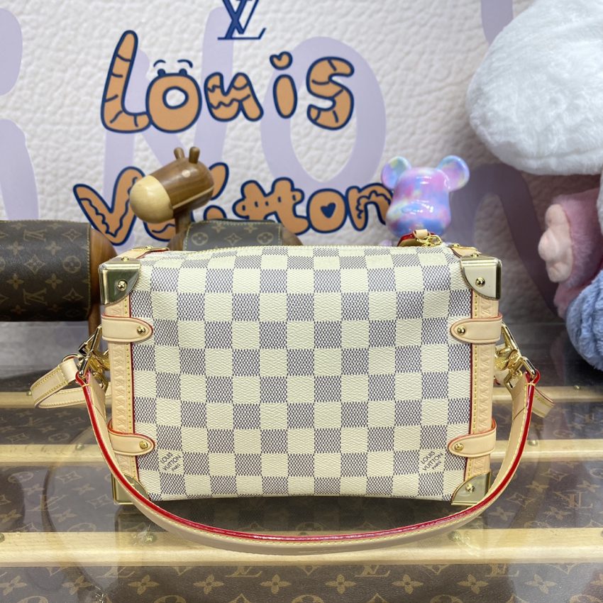 louis vuitton side trunk beige square 8