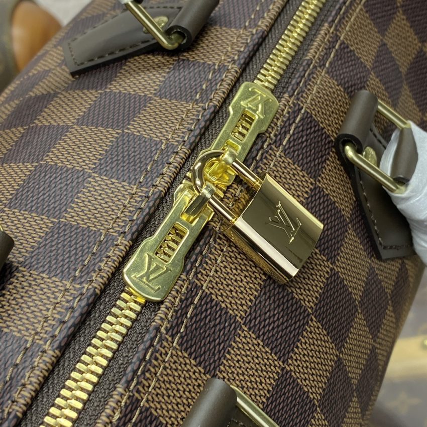 louis vuitton speedy 18 brown grid 2