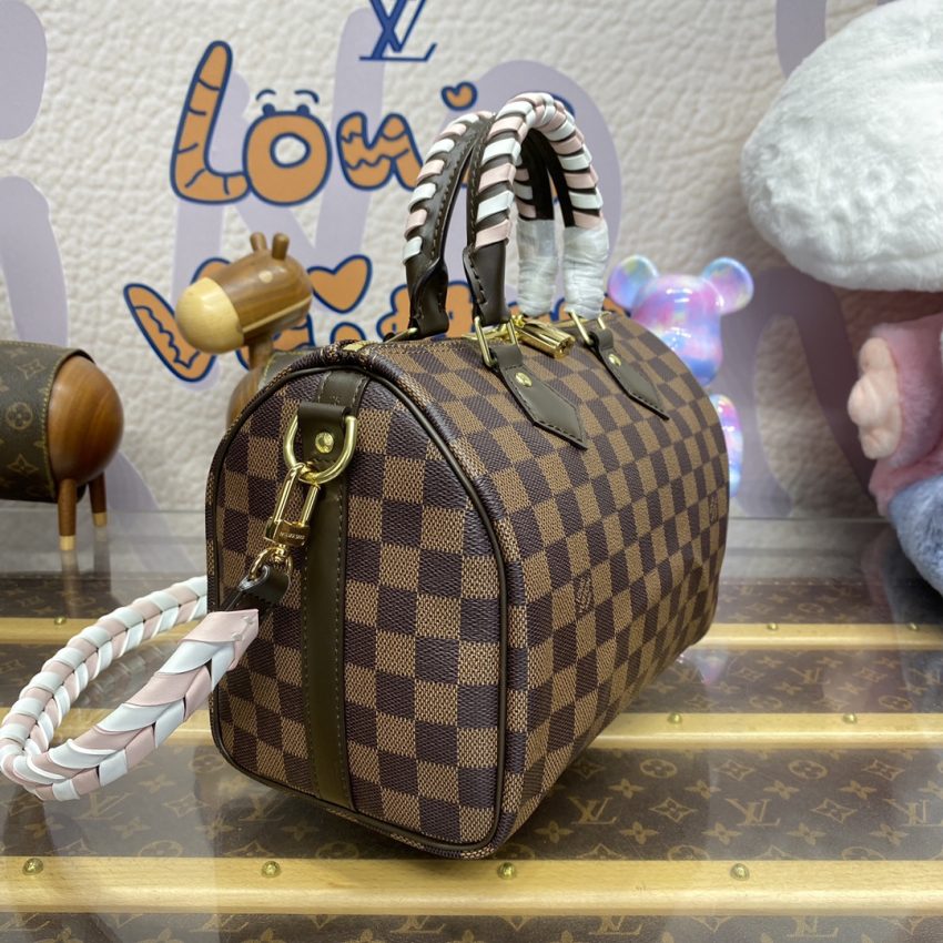 louis vuitton speedy 18 brown grid 6