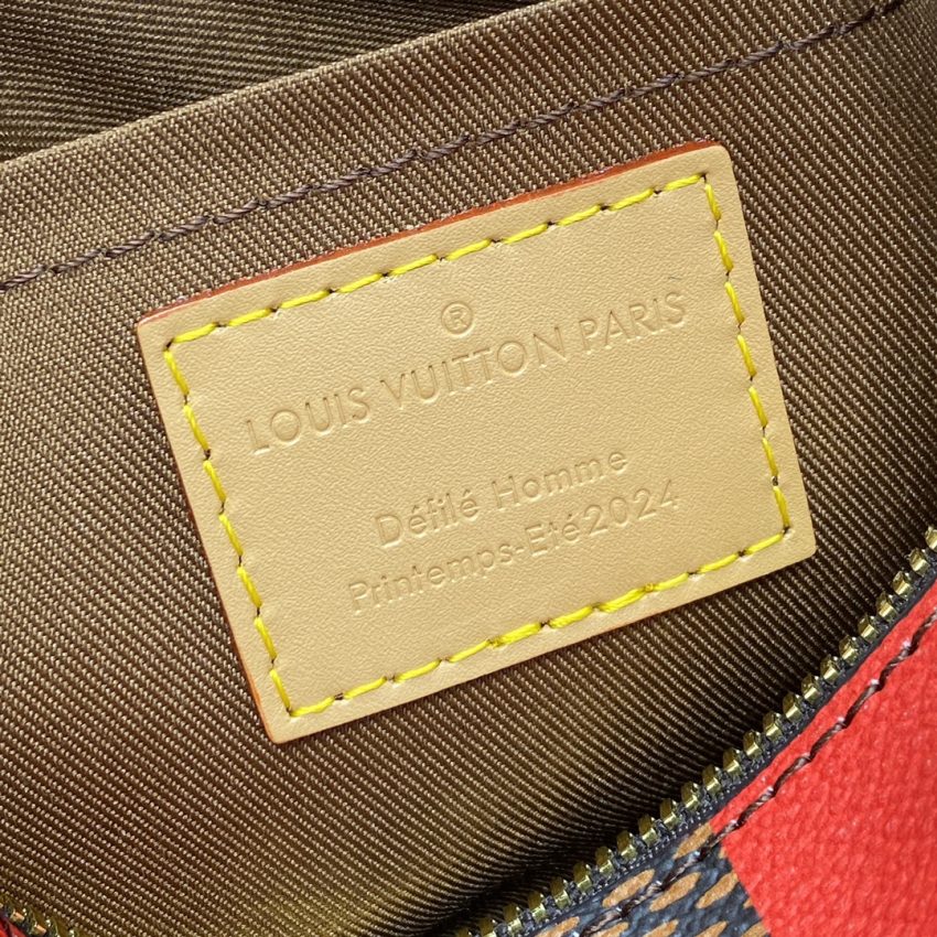 louis vuitton speedy 18 red grid 10