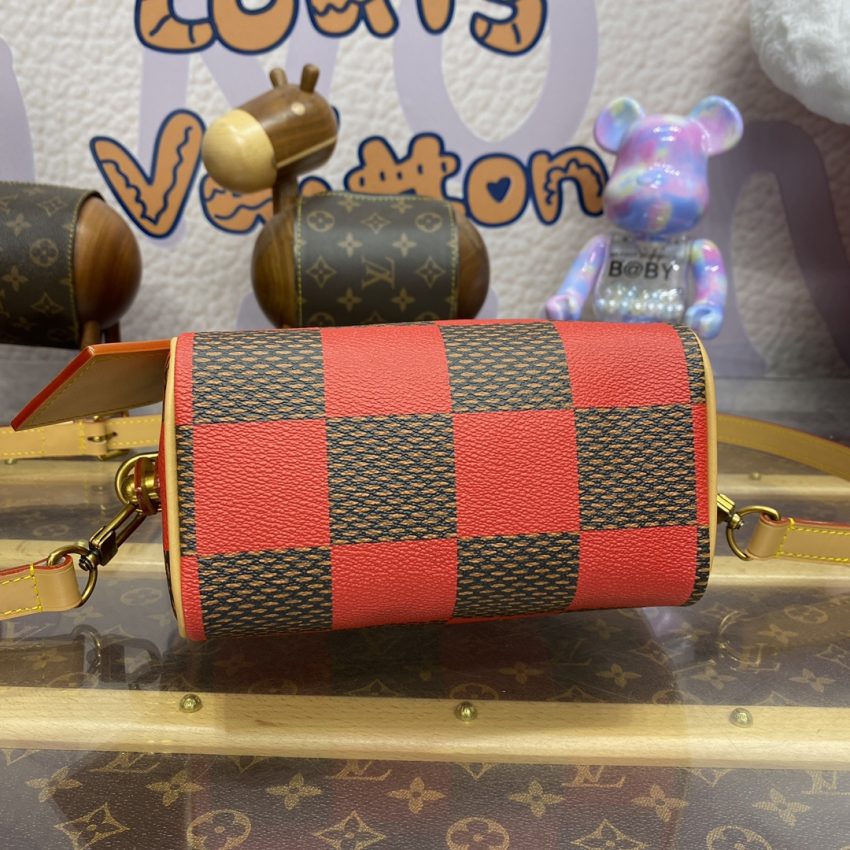 louis vuitton speedy 18 red grid 6