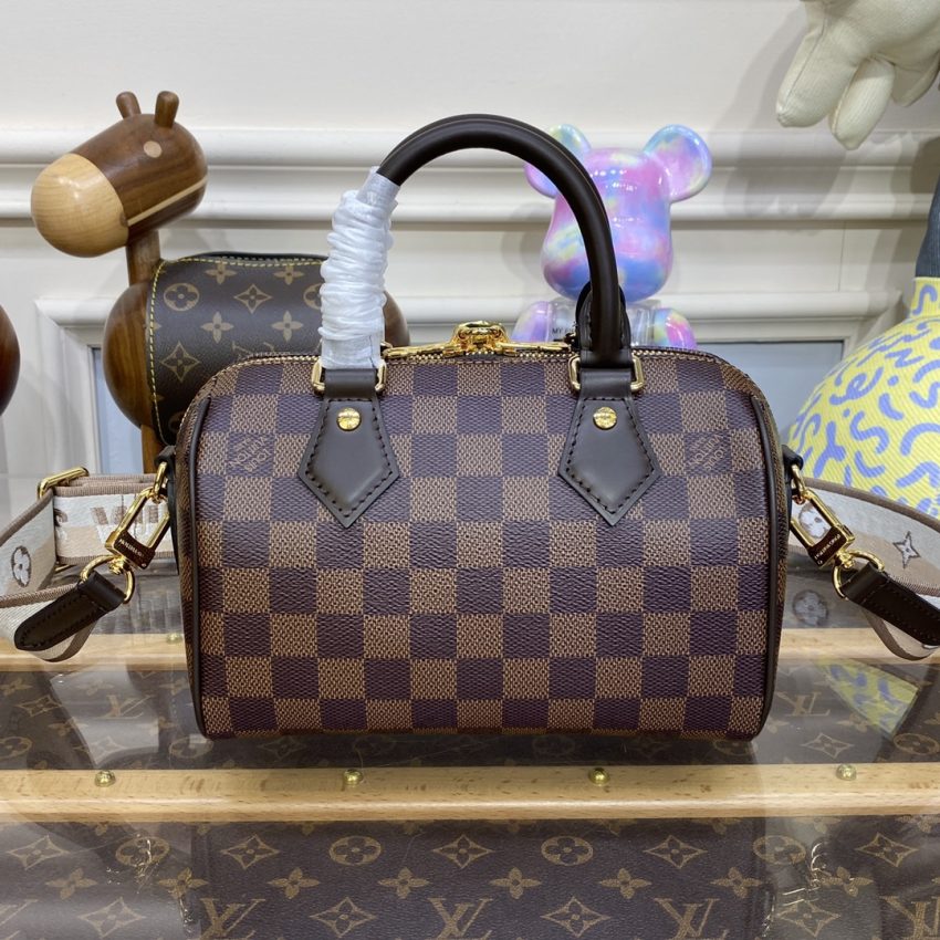 louis vuitton speedy bandouliere 20 brown grid 6