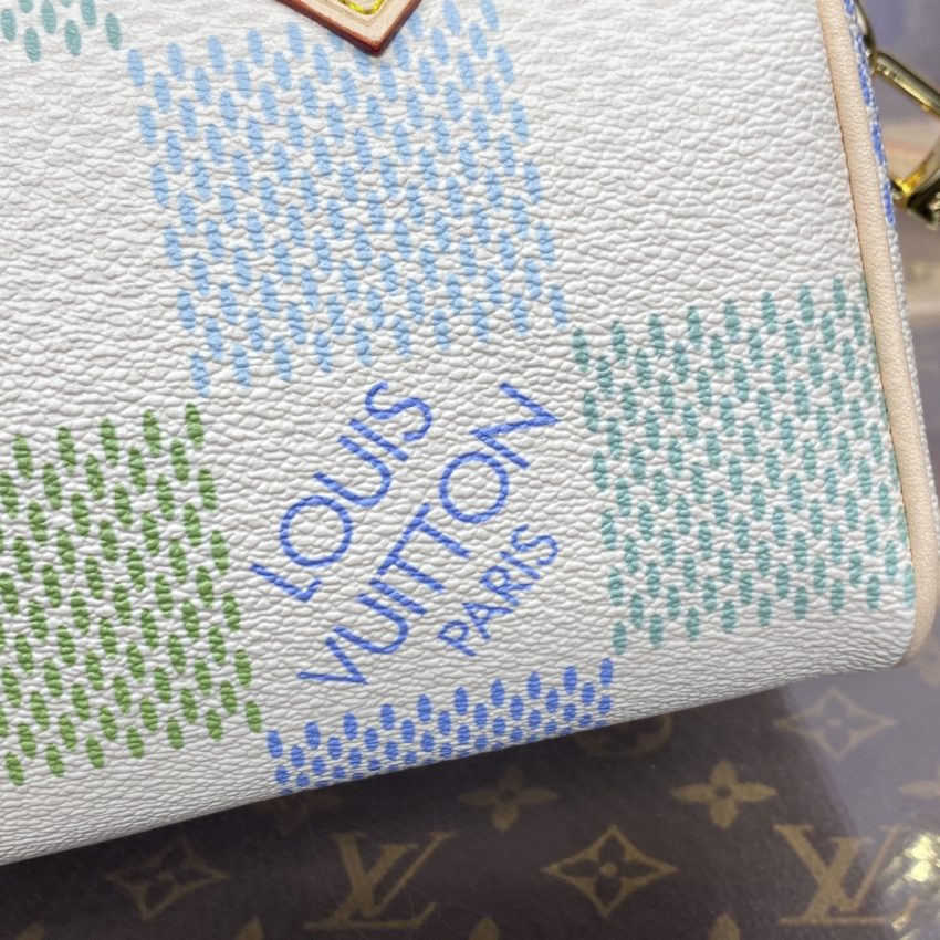 louis vuitton speedy bandouliere 20 green grid 6
