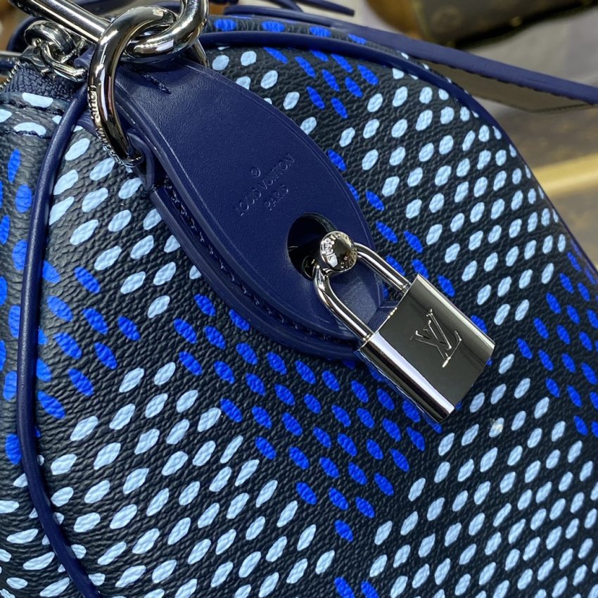 louis vuitton speedy bandouliere 25 blue grid 7