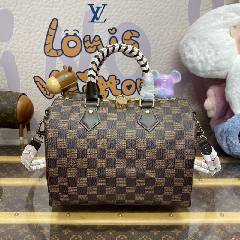 louis vuitton speedy bandouliere 25 brown grid 2