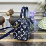 louis vuitton speedy bandouliere blue denim 4