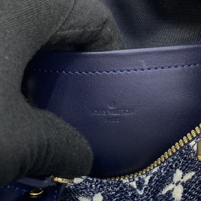 louis vuitton speedy bandouliere blue denim 9