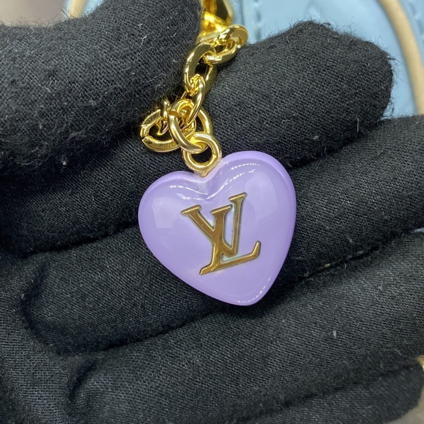 louis vuitton speedy nano blue patent 2