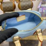 louis vuitton speedy nano blue patent 8
