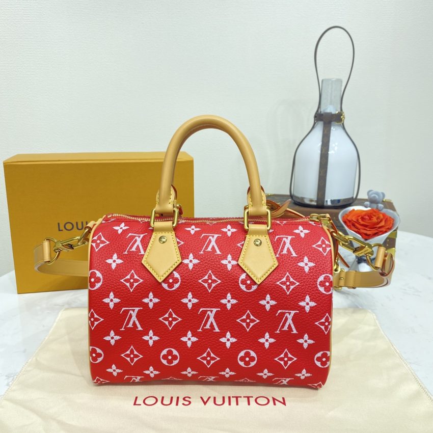 louis vuitton speedy p9 bandouliere 25 red 2