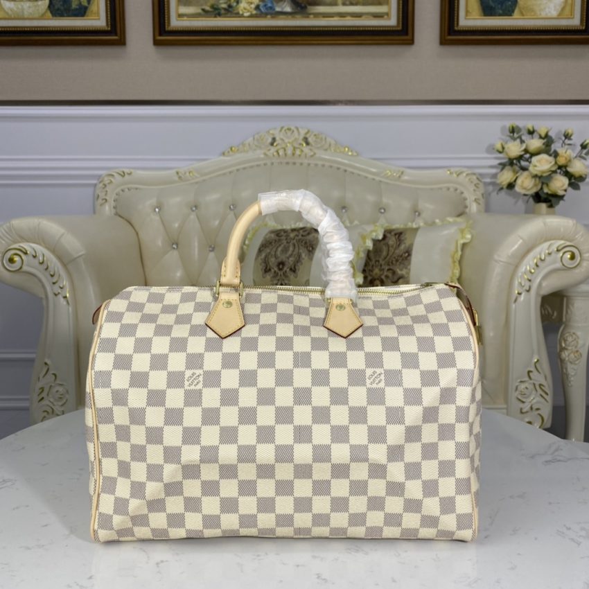 louis vuitton speedy white grid 4