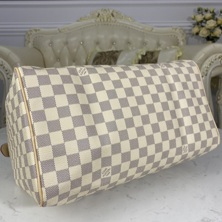 louis vuitton speedy white grid 7