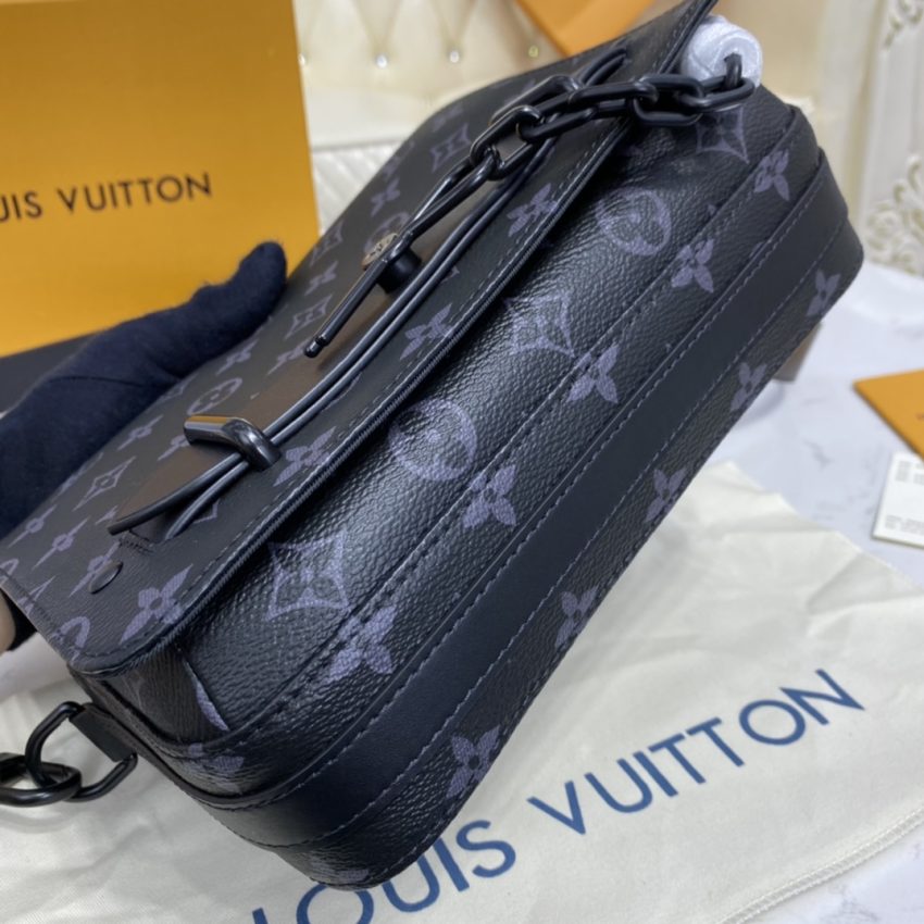 louis vuitton steamer messenger black canvas 4