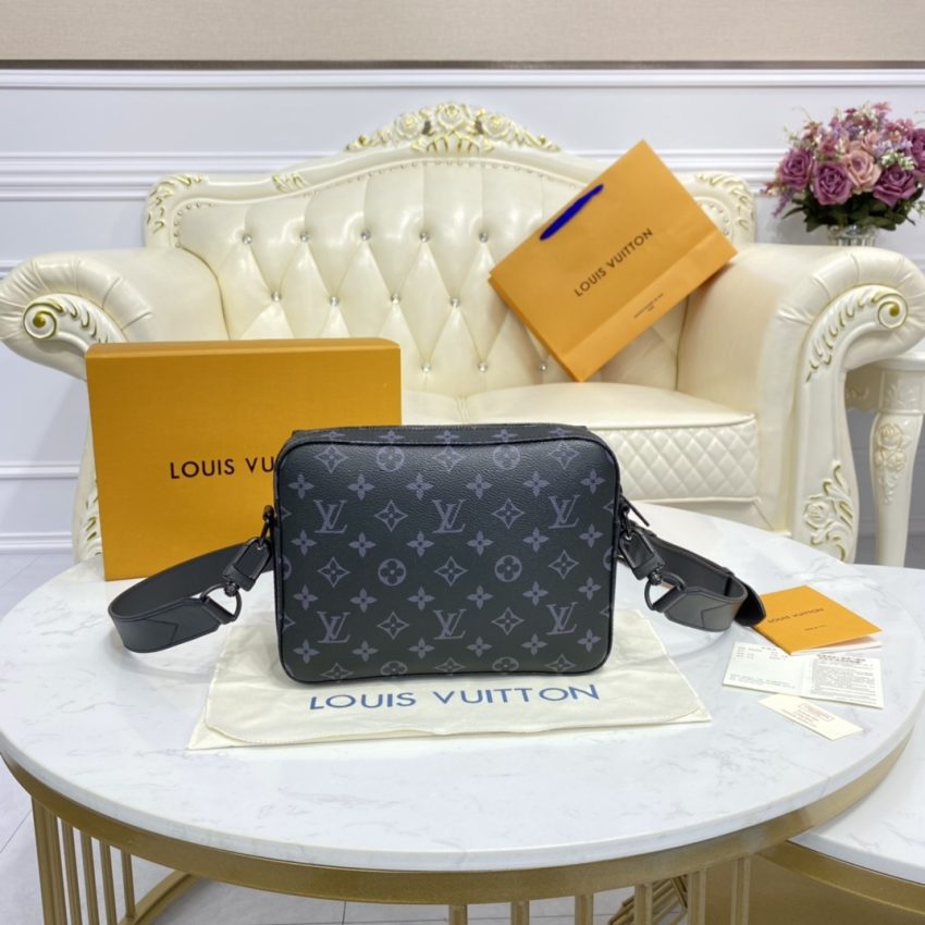 louis vuitton steamer messenger black canvas 8