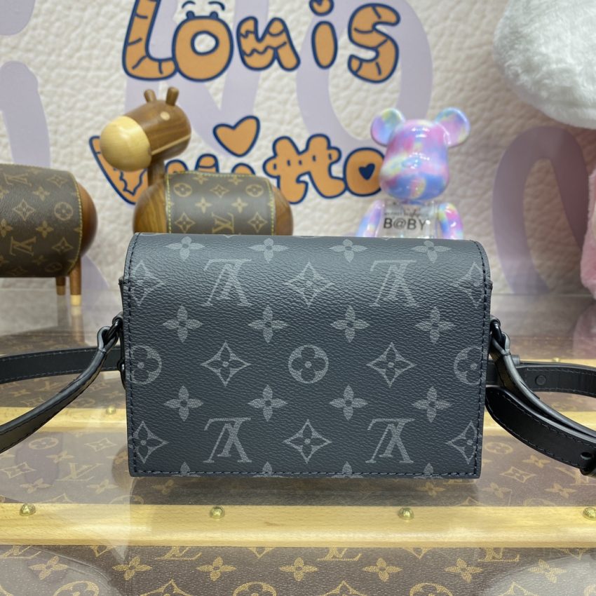 louis vuitton steamer wearable wallet black canvas 10