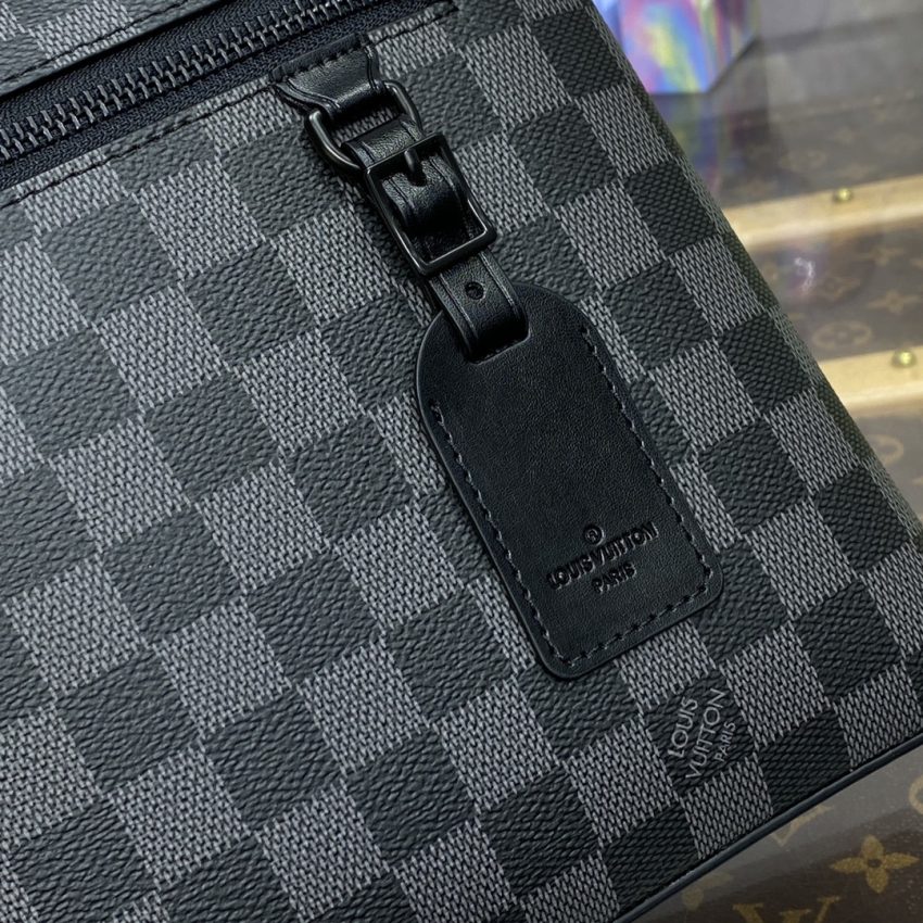 louis vuitton takeoff pouch black grid 5