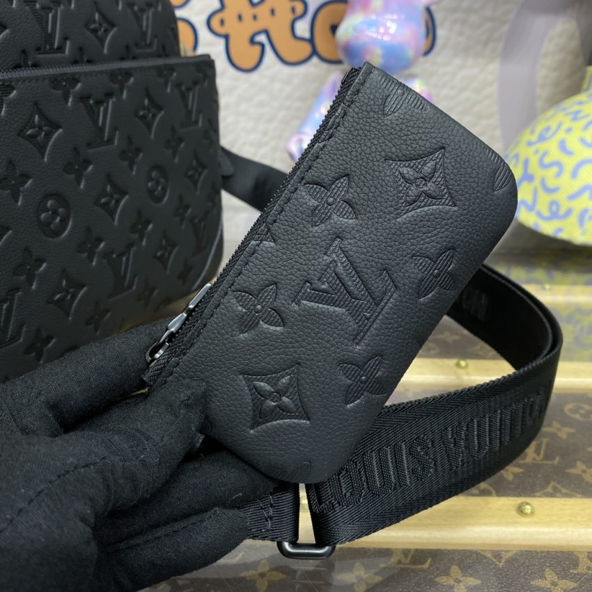 louis vuitton trio messenger full black 2