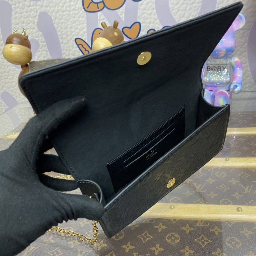 louis vuitton wallet on chain lily black 6