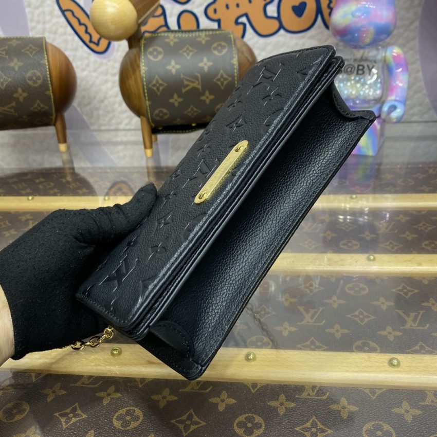 louis vuitton wallet on chain lily black 7