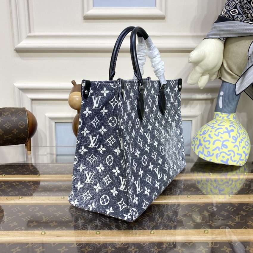 lv onthego black denim 7