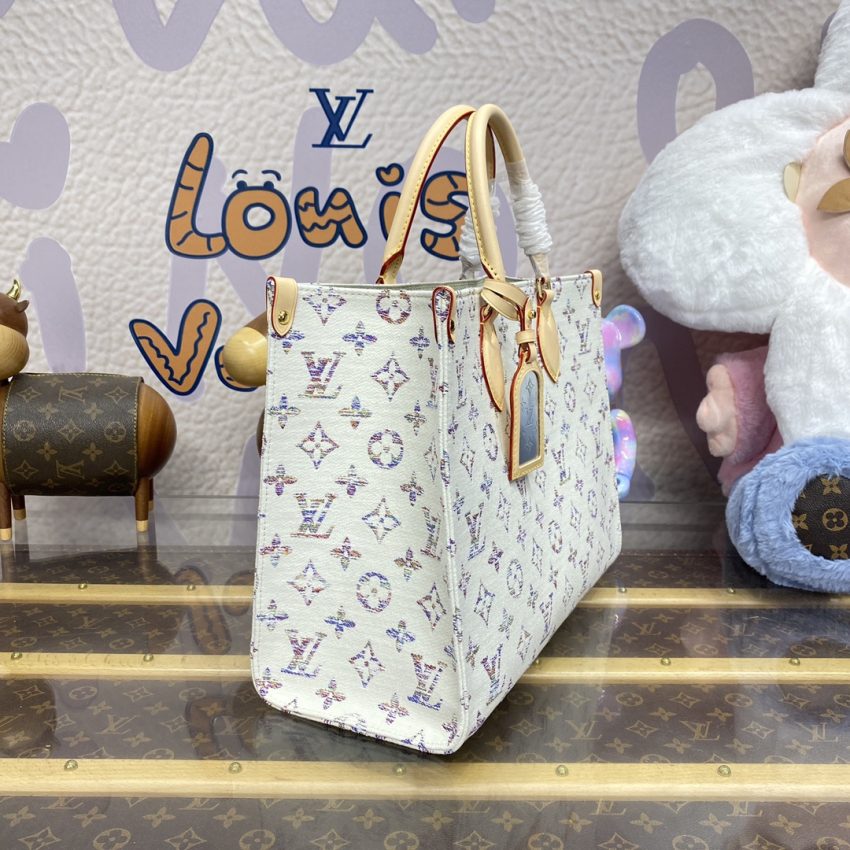 lv onthego white denim 7