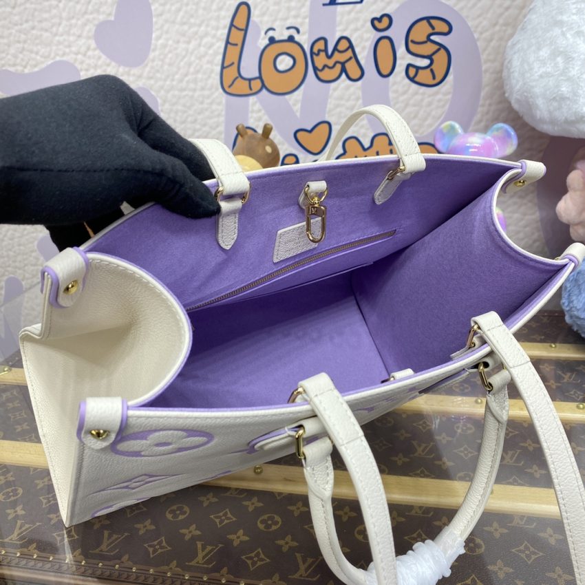 lv onthego white purple 7