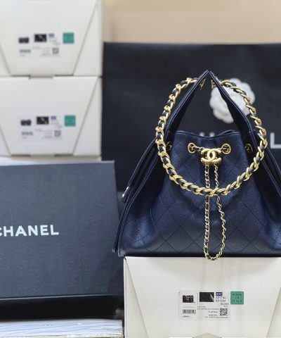 Bolso pequeño Chanel 25 azul medianoche