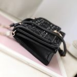 my dior top handle bag black canvas 6