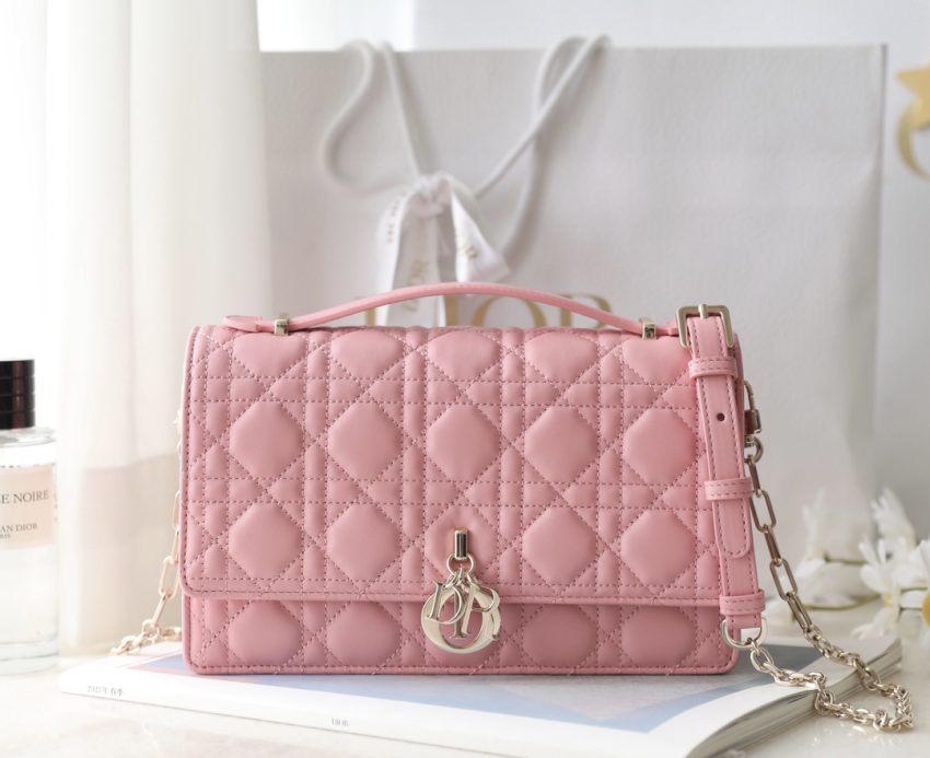 my dior top handle bag pink 2