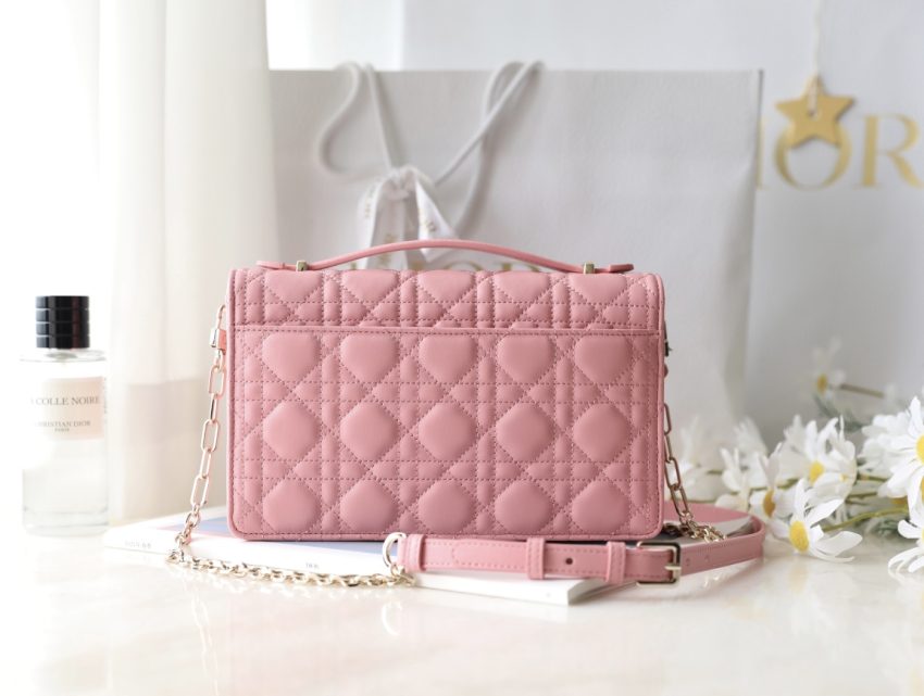 my dior top handle bag pink 3