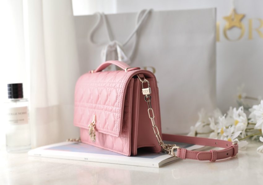 my dior top handle bag pink 4