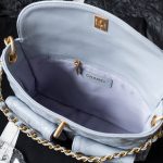 Chanel 24P Messenger Hobo Pale Blue - fake chanel hobo pale blue detail 5