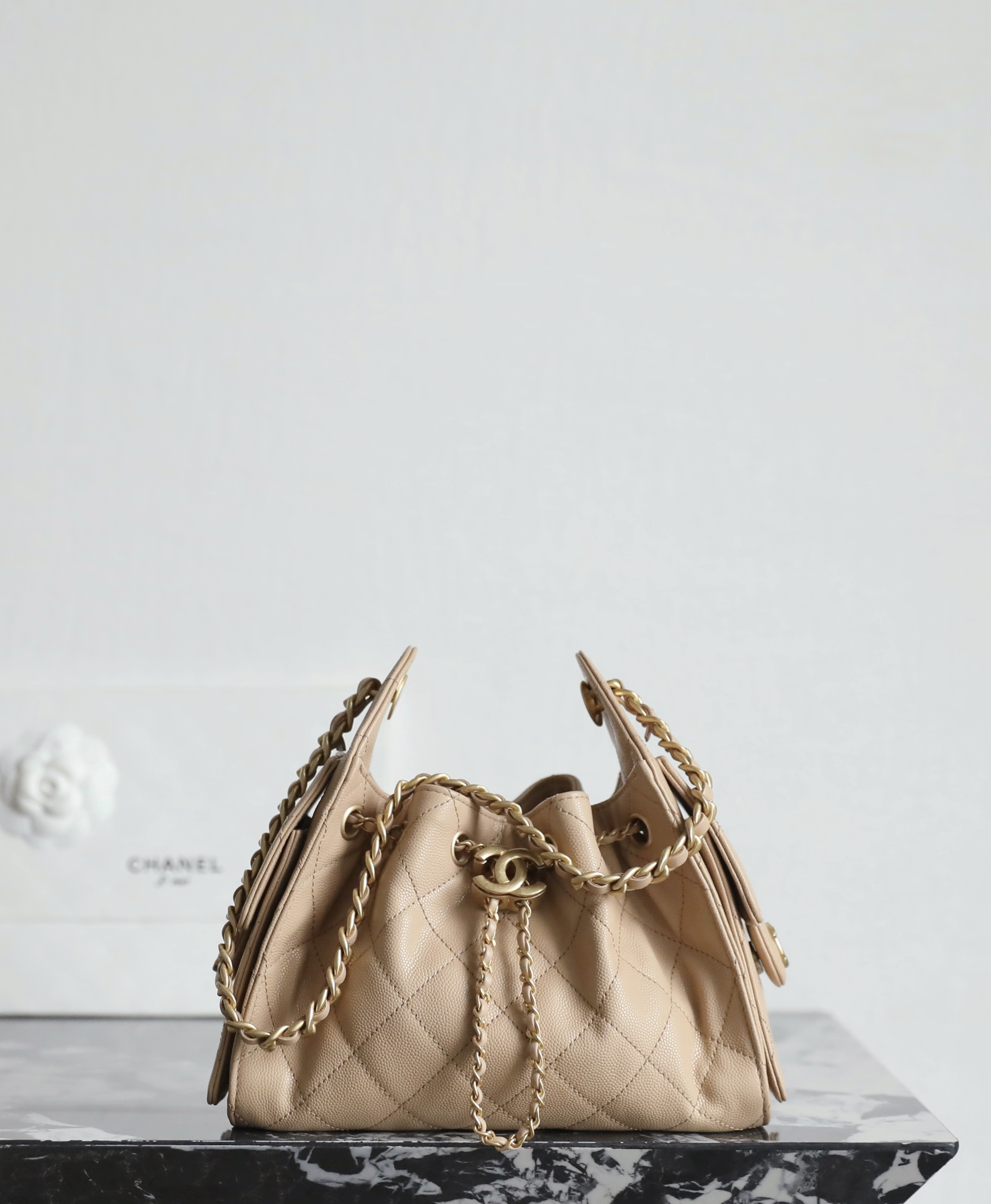 Chanel 25 Mini Bag Pale Peach - chanel 25 mini pale peach dupe detail 1