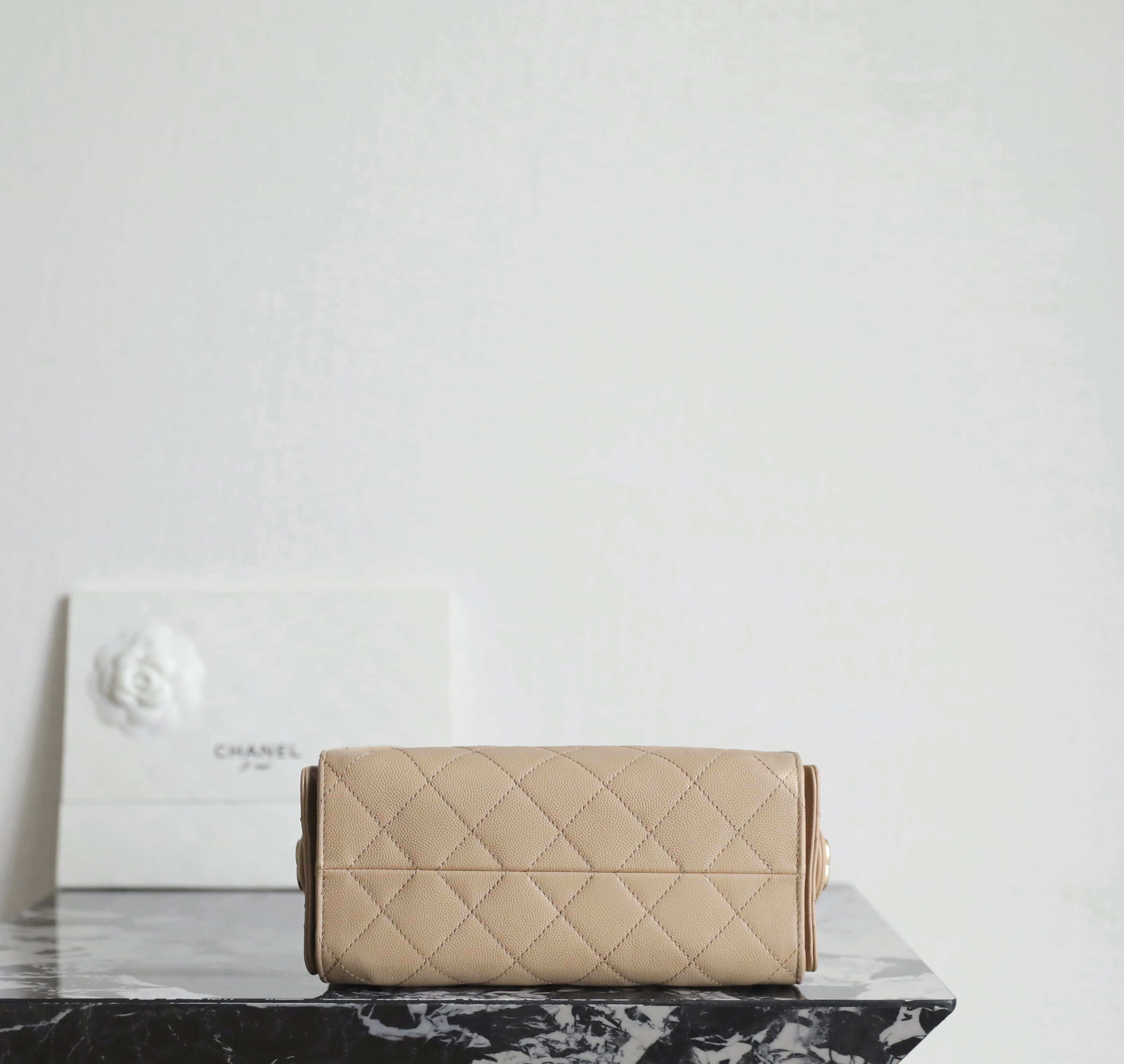 Chanel 25 Mini Bag Pale Peach - chanel 25 mini pale peach dupe detail 3