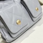 Chanel 24P Messenger Hobo Pale Purple - chanel messenger purple replica detail 6