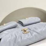 Chanel 24P Messenger Hobo Pale Purple - chanel messenger purple replica detail 7