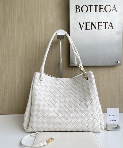 Bottega Veneta Parachute Large in White - Italian Leather Replica