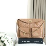 Chanel 24P Messenger Hobo Peach - chanel hobo peach dupe detail 8