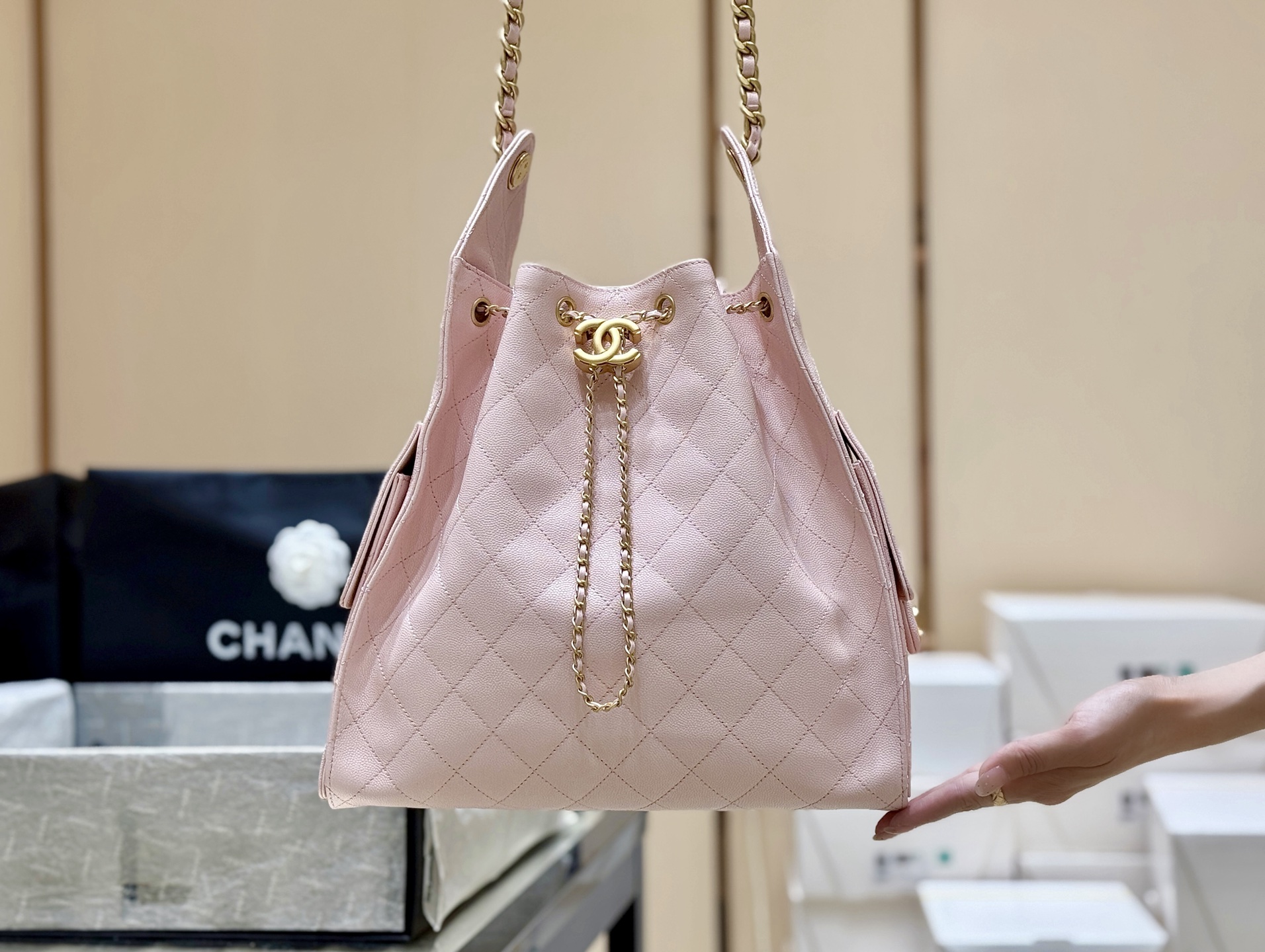 Chanel 25 Medium Bag Pink - chanel 25 medium pink dupe detail 3