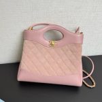 Chanel 24S 31 Mini Tote Bag Pink - chanel mini tote pink replica front view