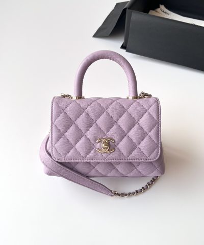 Chanel Coco Top Handle Small Purple