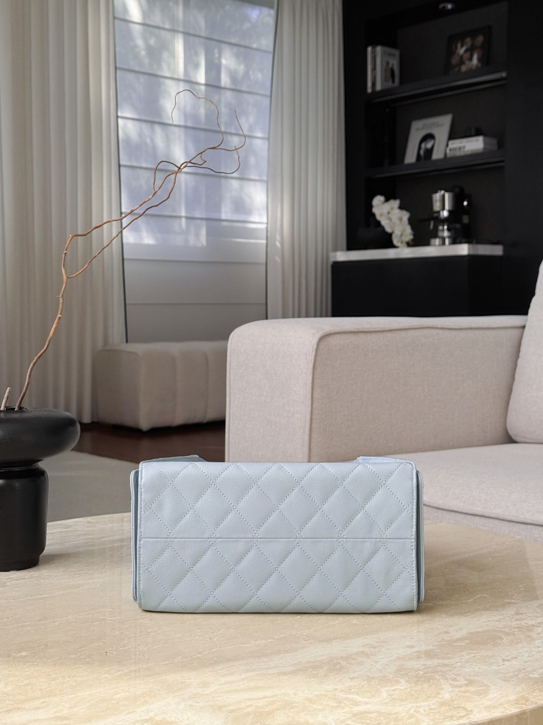 Chanel 25 Small Bag Sky Blue - fake chanel 25 small sky blue detail 2